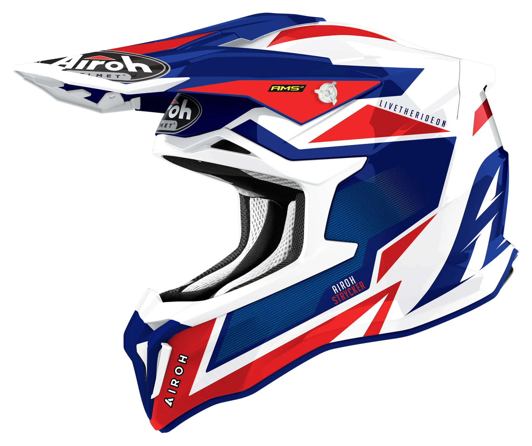 Airoh Strycker Axe Blue Red Gloss