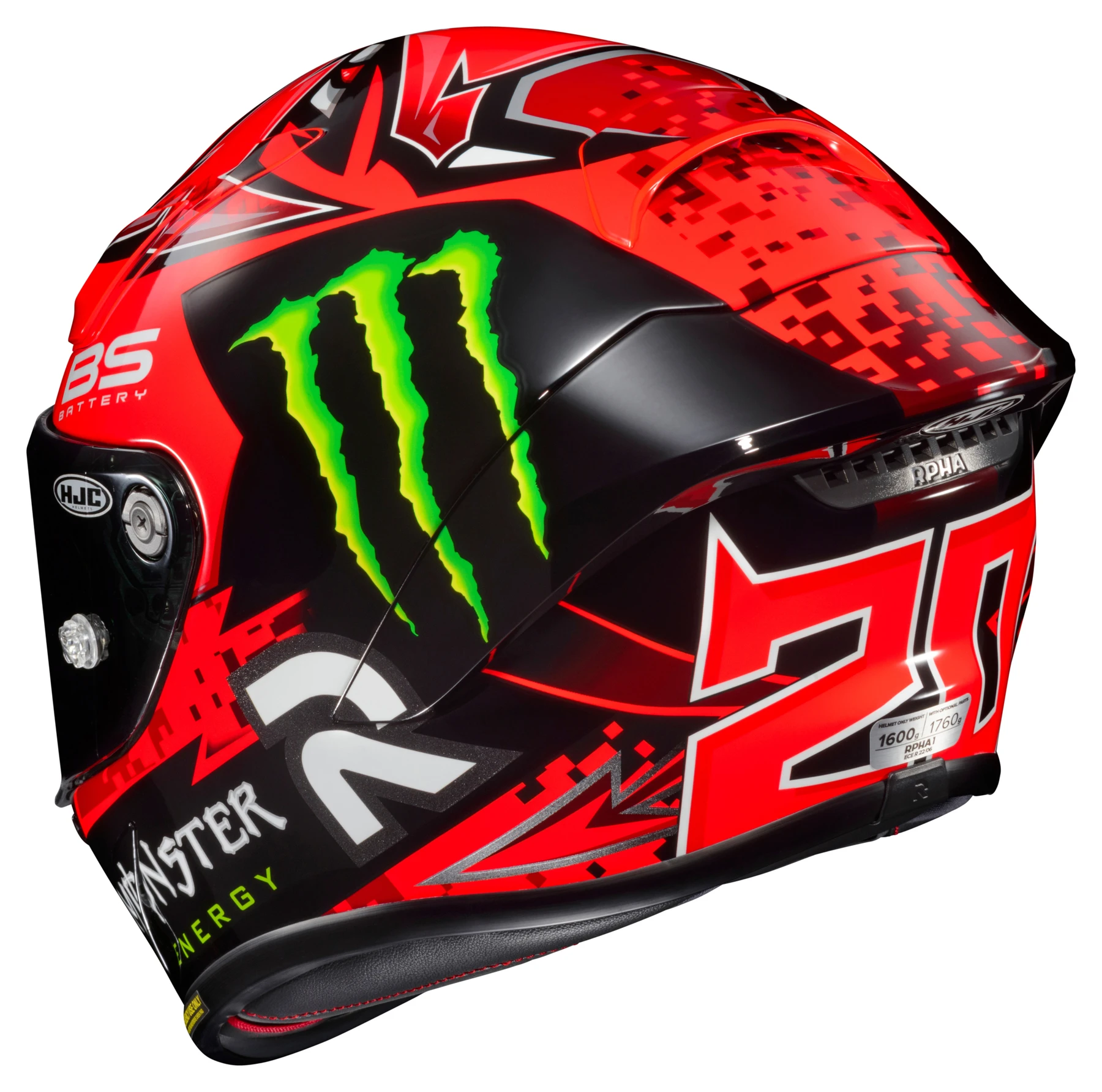 HJC RPHA 1 Monster Quartararo Repl. MC1 - Image 4